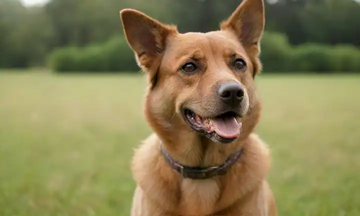 un perro marrón con piel gruesa