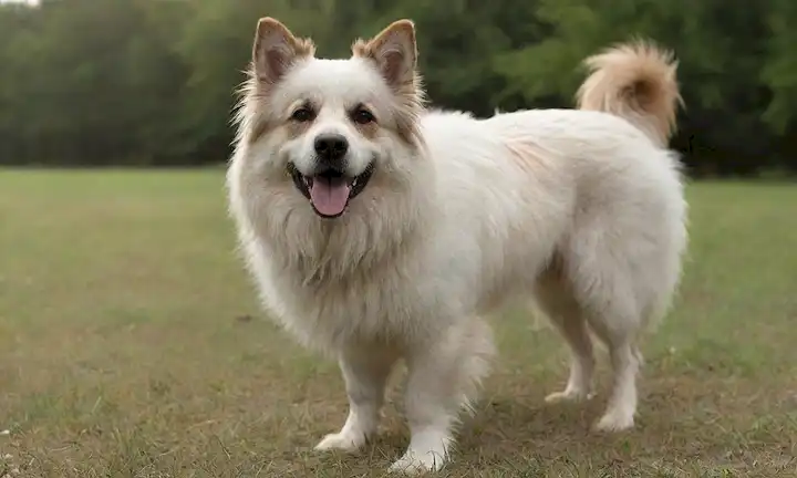 Un perro peludo con un abrigo áspero