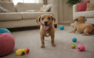 Un grupo de perros de tamaño pequeño
