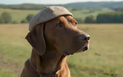 Un perro de caza con un abrigo marrón