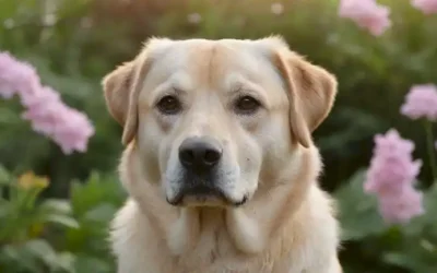 Una cara de perros tranquilos con una expresión neutral