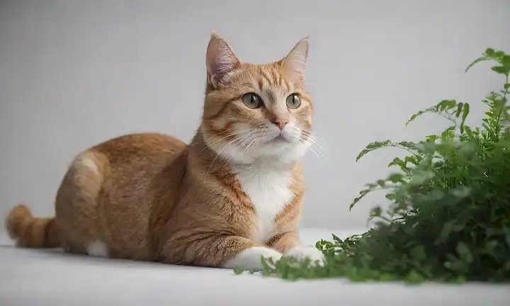 ilustración 3D de un gato