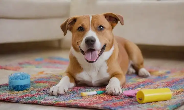 Un perro feliz y saludable con dientes brillantes