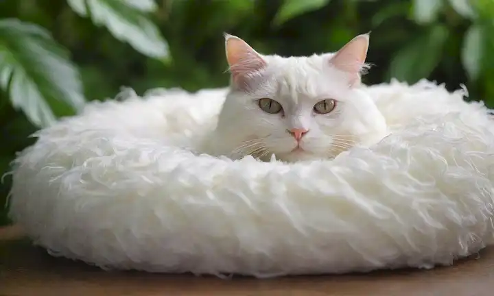 ilustración 3D de un gato con piel brillante