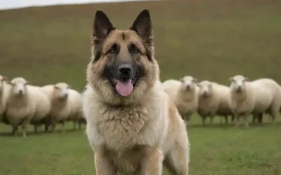 Un majestuoso Perro pastor con una capa gruesa y suave