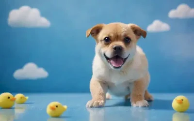 Perro 3D con piel suave
