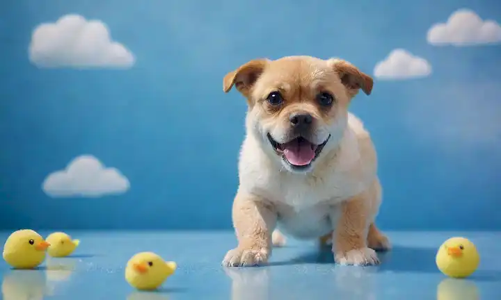 Perro 3D con piel suave